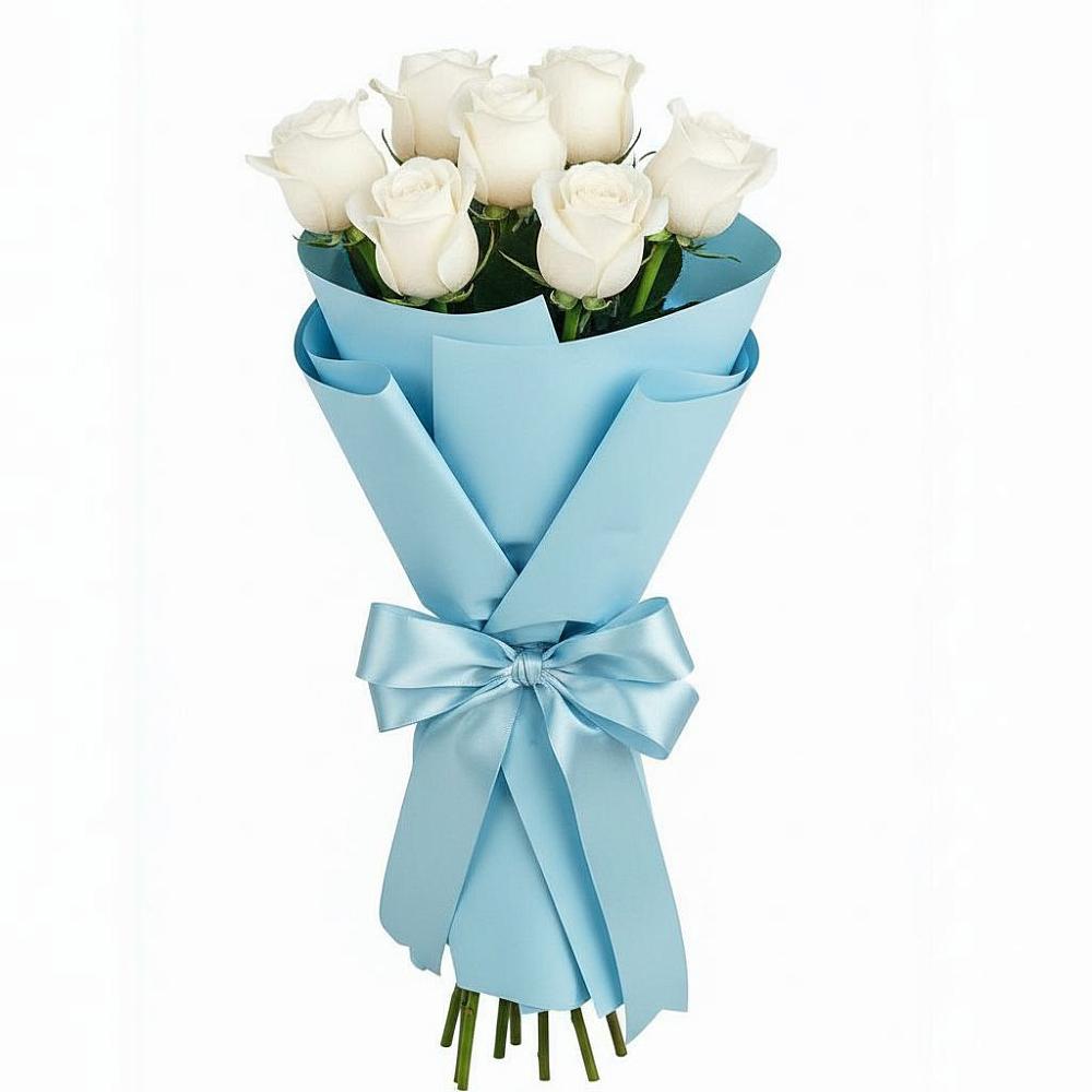 Букет 7 белых роз Проуд в Черлаке