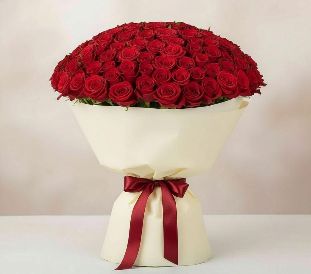 Букет 101 Красная роза Милано в Черлаке
