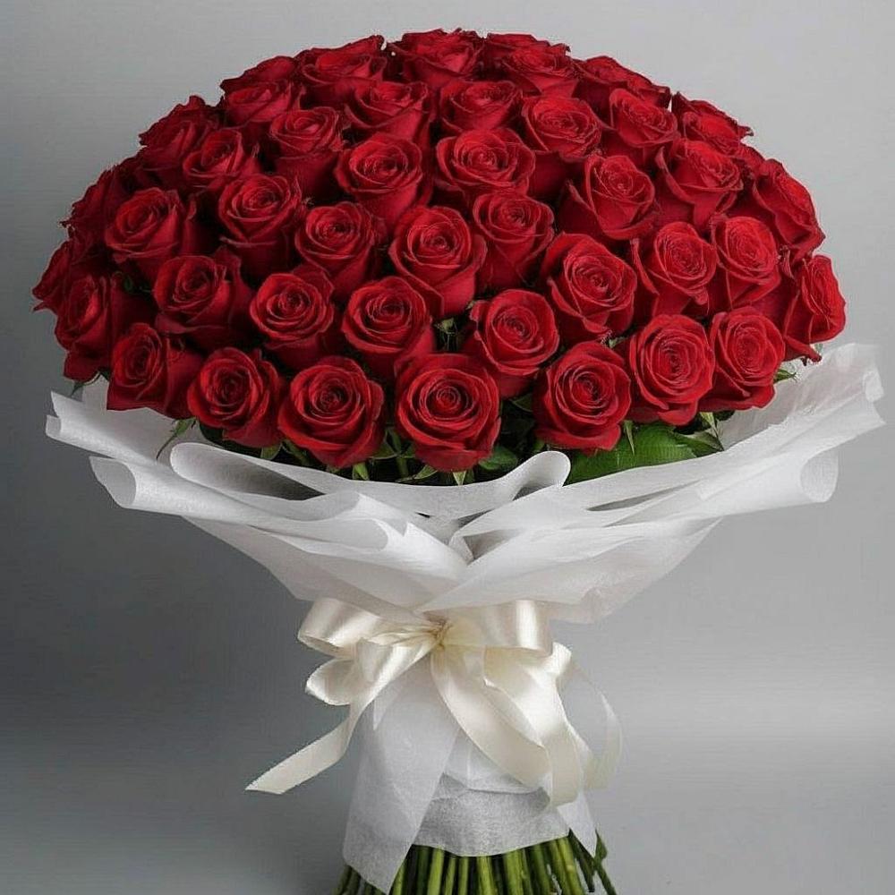 Букет 101 Красная роза Блэк Мэджик в Черлаке