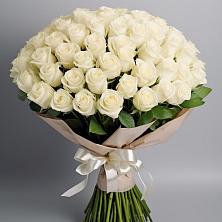 Букет 101 беля роза Белоснежка в Черлаке