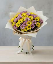 Букет цветов из:  Хризантемы #REPLACE_PRED# Черлаке