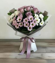 Букет цветов из:  Хризантемы и Розы #REPLACE_PRED# Черлаке