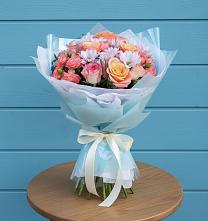 Букет цветов из:  Хризантемы и Розы в Черлаке